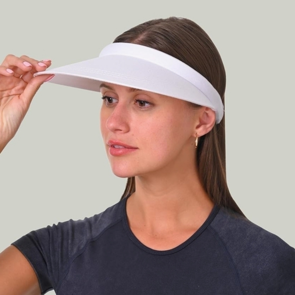 NIP 2pk WideBrim Visors Red/White